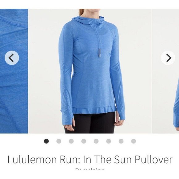 lululemon athletica Tops - Lululemon Run In The Sun UPF 45 Long Sleeve Sz 6 Cobalt Blue/Porcelaine